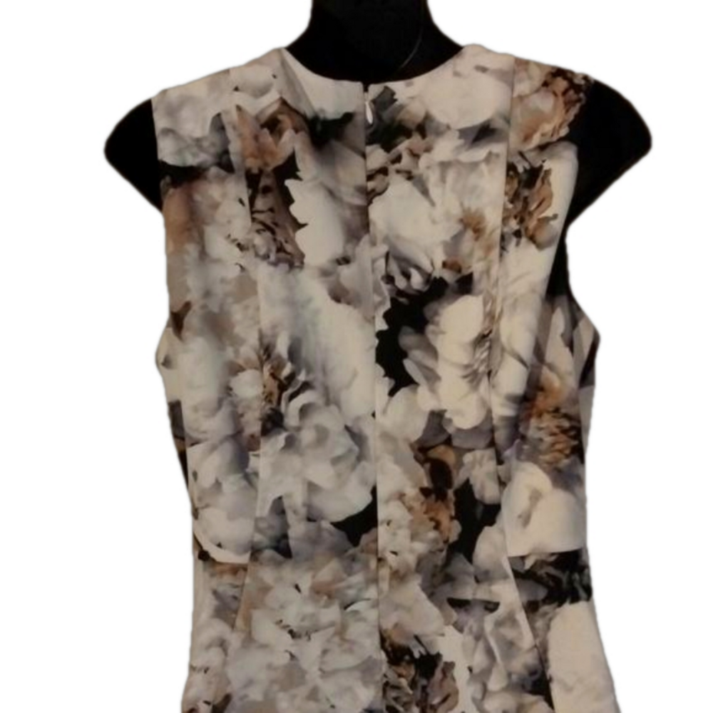 NWT Calvin Klein floral dress. Beautiful style and neutral colors for Fall. - Picture 6 of 15